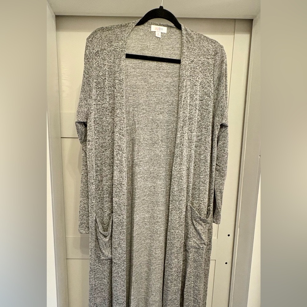 Lularoe Heather Gray Open Front Cardigan